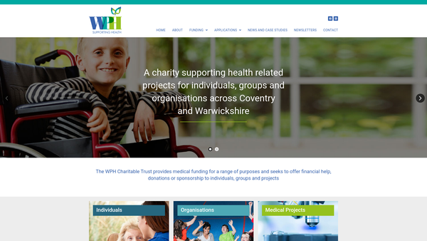 Screenshot of the The W P H Charitable Trust website