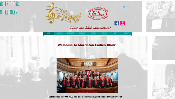 Screenshot of the Morriston Ladies Choir website