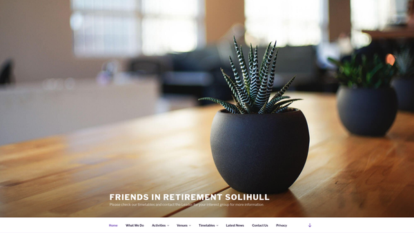 Screenshot of the Solihull Metropolitan Borough Retirement Council website