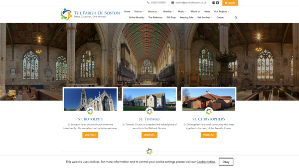 Screenshot of the The Boston Stump Restoration Trust website