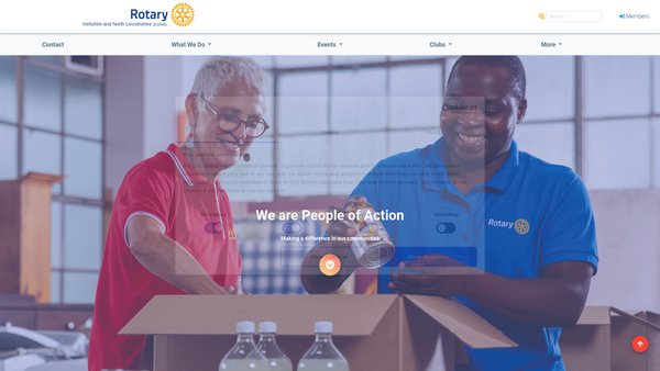 Screenshot of the Rotary Club Of Aireborough Benevolent Fund website