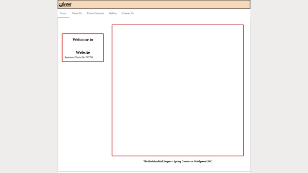 Screenshot of the The Huddersfield Singers website