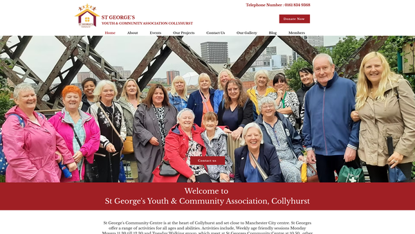 Screenshot of the St Georges Youth And Community Association website