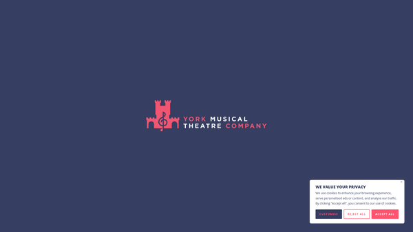 Screenshot of the York Musical Theatre Company website