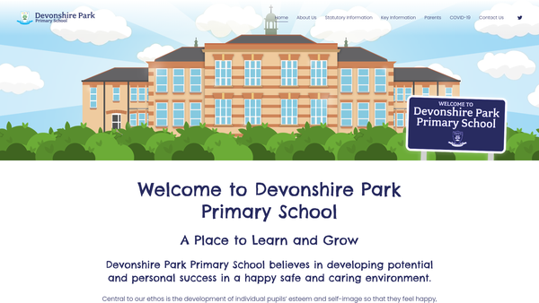 Screenshot of the Devonshire Park Parent Teachers Association website