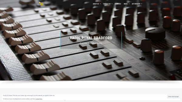 Screenshot of the Radio Royal Bradford website