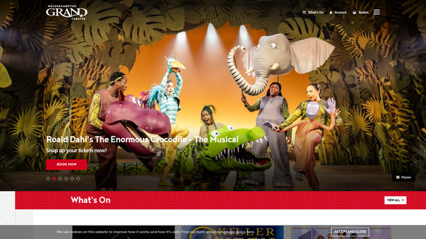 Screenshot of the The Grand Theatre Development Trust website