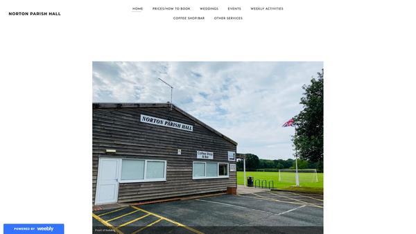 Screenshot of the Norton-Juxta-Kempsey Parish Hall website