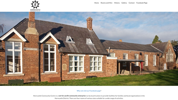 Screenshot of the Horncastle And District Community Association website