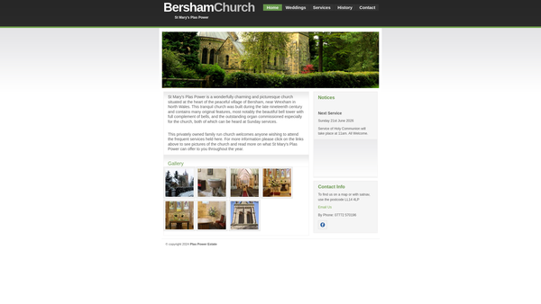 Screenshot of the Plas Power Chapel Trust Fund website