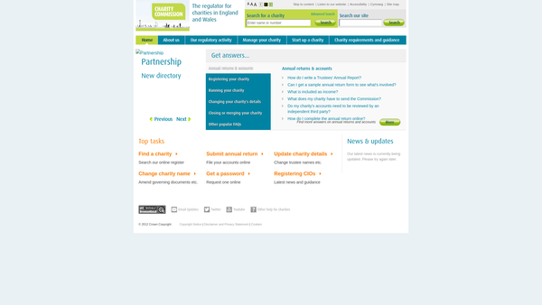 Screenshot of the Lighthall Area Youth & Community Association website