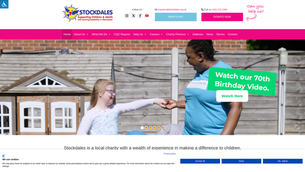 Screenshot of the Stockdales Of Sale, Altrincham And District Ltd website