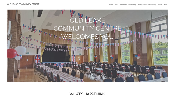 Screenshot of the Old Leake Community Centre And Playing Field Committee website