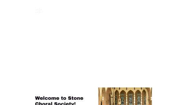 Screenshot of the Stone Choral Society website