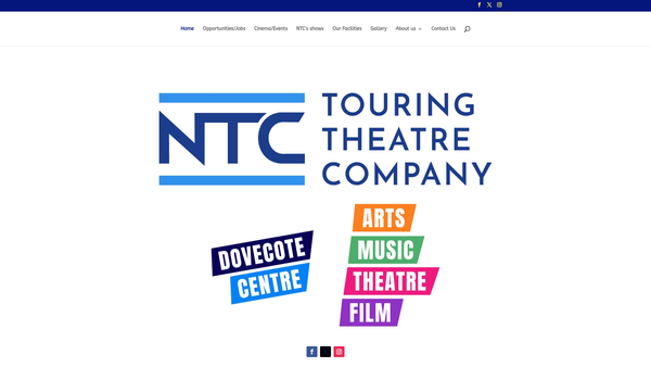 Screenshot of the Ntc Touring Theatre Company Limited website