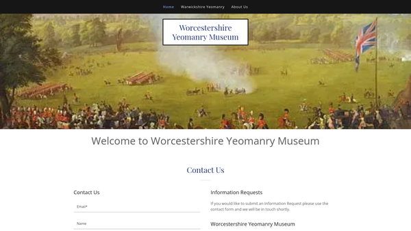 Screenshot of the The Worcestershire Yeomanry Museum website