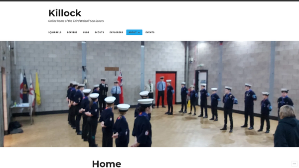 Screenshot of the 3rd Walsall Sea Scouts website