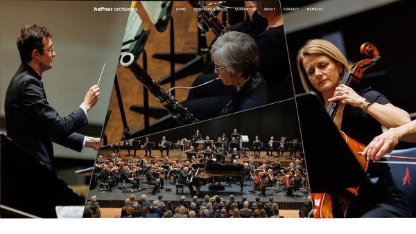 Screenshot of the The Haffner Orchestra website