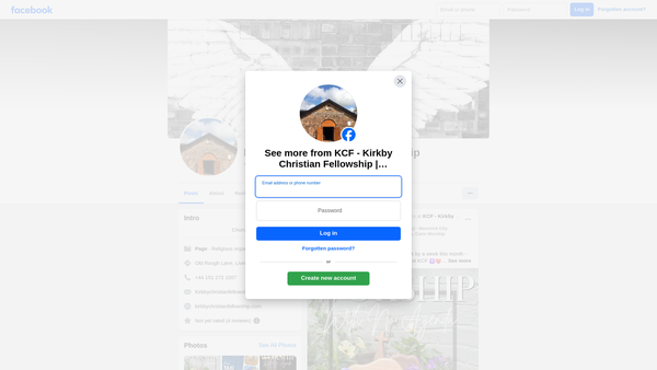Screenshot of the Fellowship For Christian Services website
