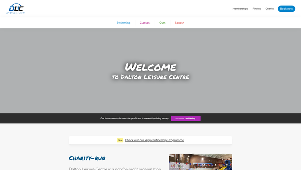 Screenshot of the The Dalton-In-Furness District Recreational Charity Trust website