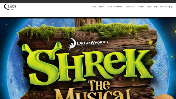 Screenshot of the The Leeds Amateur Operatic Society website