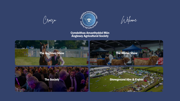 Screenshot of the The Anglesey Agricultural Society website