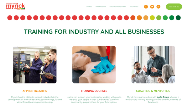 Screenshot of the Mid And North Wales Training Group Limited website