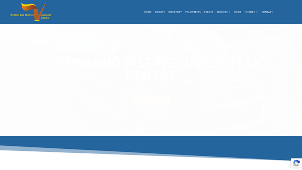 Screenshot of the Syston And District Volunteer Centre website