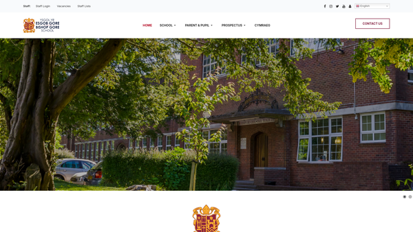 Screenshot of the The Bishop Gore School Parents Teachers Association website