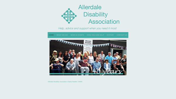 Screenshot of the Allerdale Disability Association website