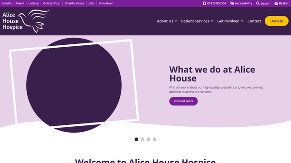 Screenshot of the The Hartlepool Hospice Limited website