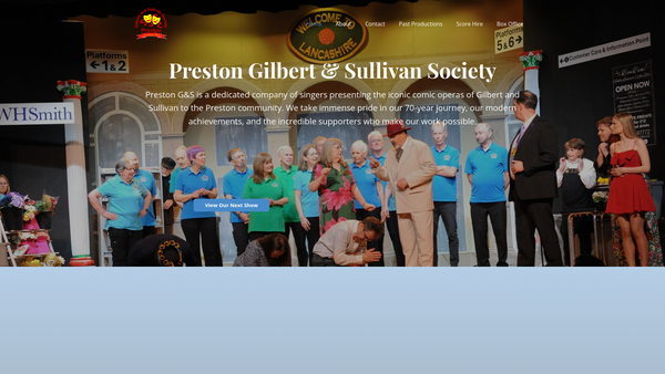 Screenshot of the The Gilbert And Sullivan Amateur Operatic Society, Preston website