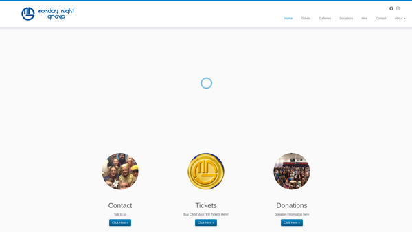 Screenshot of the The Monday Night Group website