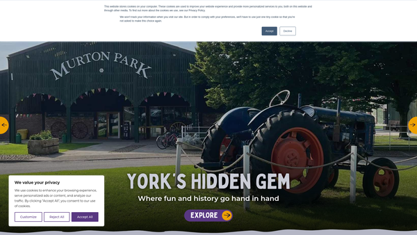 Screenshot of the Yorkshire Museum Of Farming Limited website