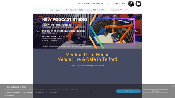 Screenshot of the Meeting Point Trust Limited website