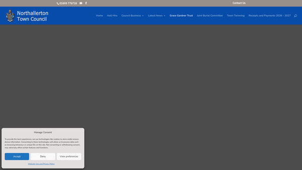 Screenshot of the The Grace Gardner Trust website