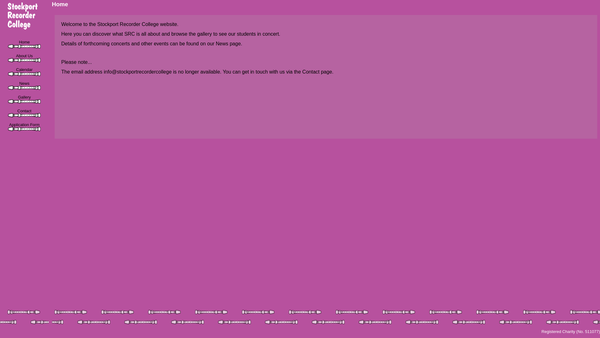 Screenshot of the The Stockport Recorder College website