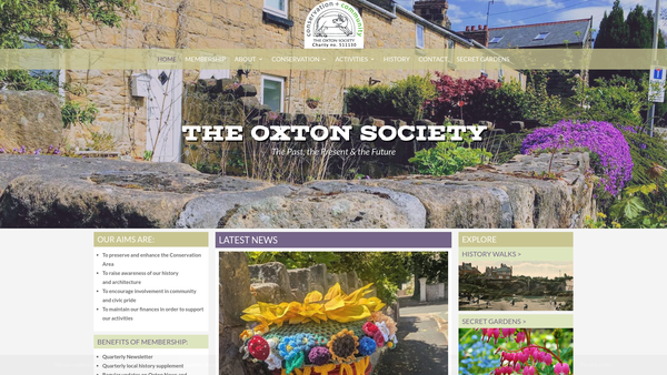 Screenshot of the The Oxton Society website