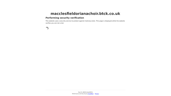Screenshot of the The Macclesfield Oriana Choir website