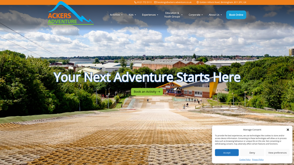 Screenshot of the The Ackers Trust website