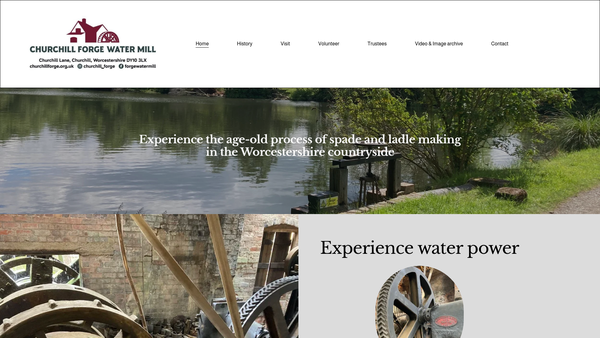 Screenshot of the Churchill Forge Trust website