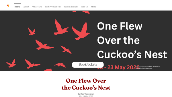 Screenshot of the Farnworth Little Theatre website