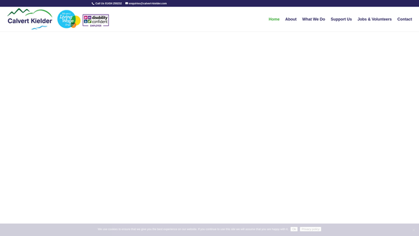 Screenshot of the Northumbria Calvert Trust website