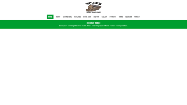 Screenshot of the Bury Jubilee Outdoor Pursuits Centre Fund website