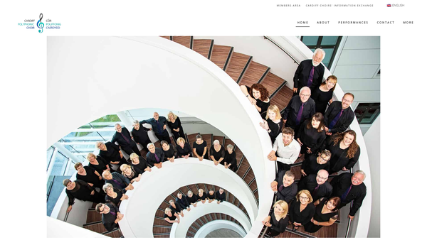 Screenshot of the Cardiff Polyphonic Choir website