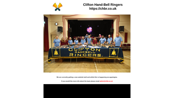 Screenshot of the The Clifton Handbell Ringers website