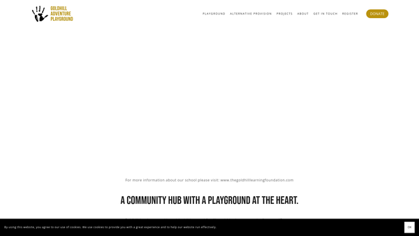 Screenshot of the The Goldhill Play Association website