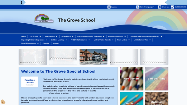 Screenshot of the The Governors Of The Grove Special School Tweedmouth Trust website