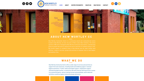 Screenshot of the New Wortley Community Association Limited website