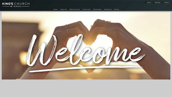 Screenshot of the King's Church Wirral website